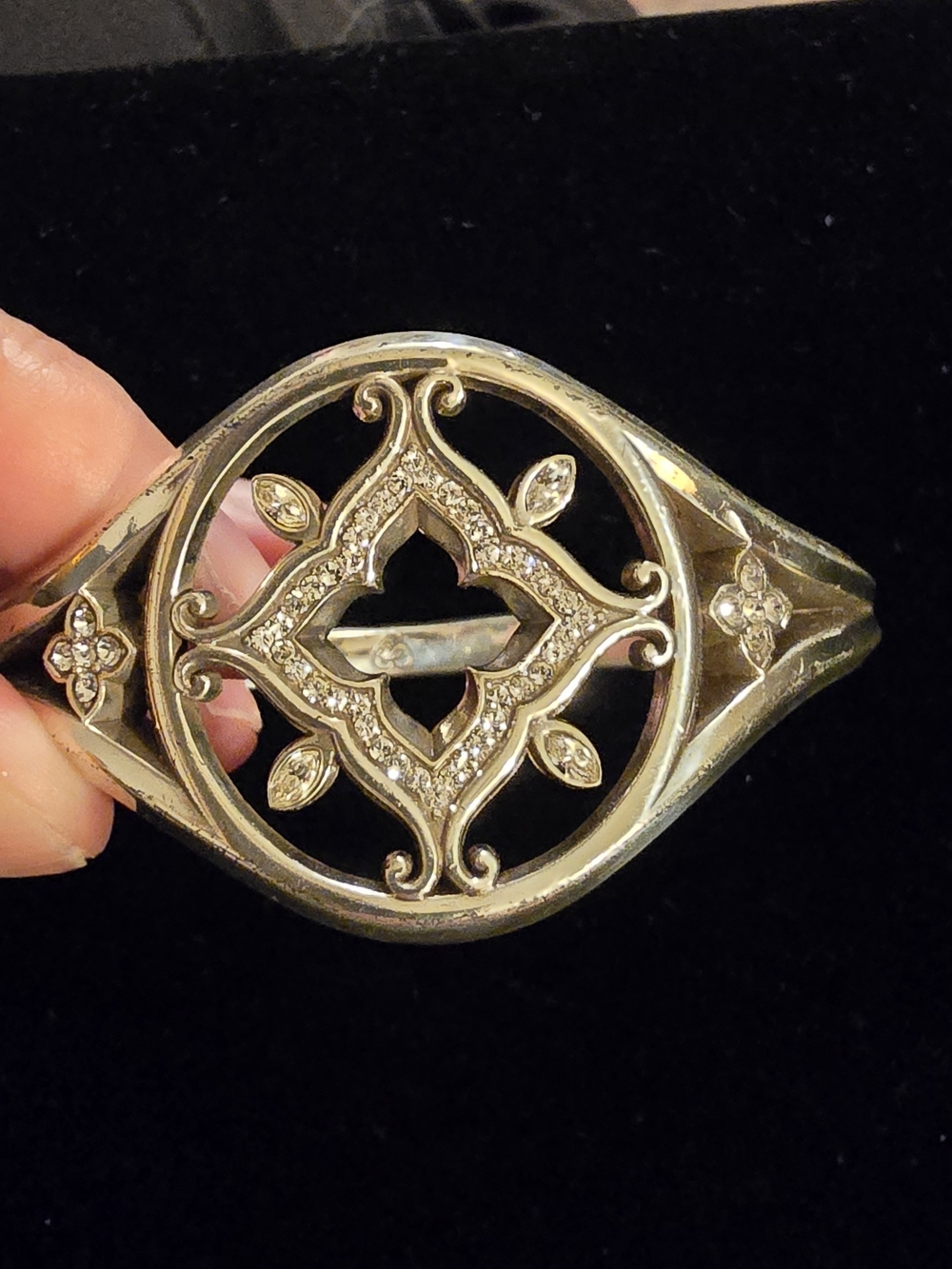 Brighton "Morena" Silver Swarovski Crystal Filigree"